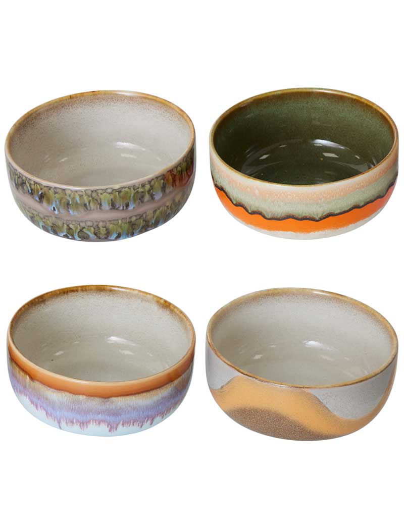 HK Living 70s Ceramics Dessert Bowls Reef
