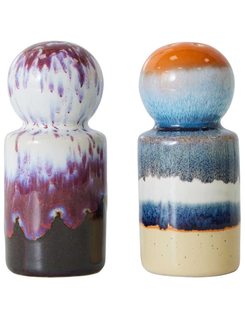 HK Living 70s Ceramics Pepper & Salt Jar Stargaze