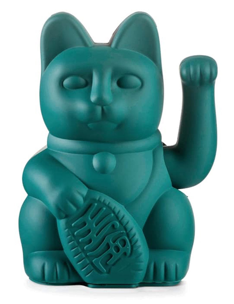 Donkey Lucky Cat Green Maneki Neko 