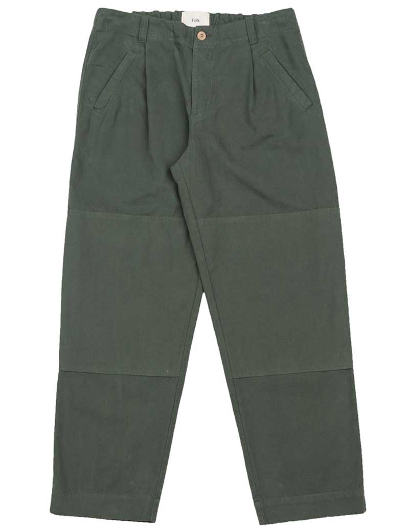 FOLK ASSEMBLY WORK PANT BRUSHED DARK OLIVE