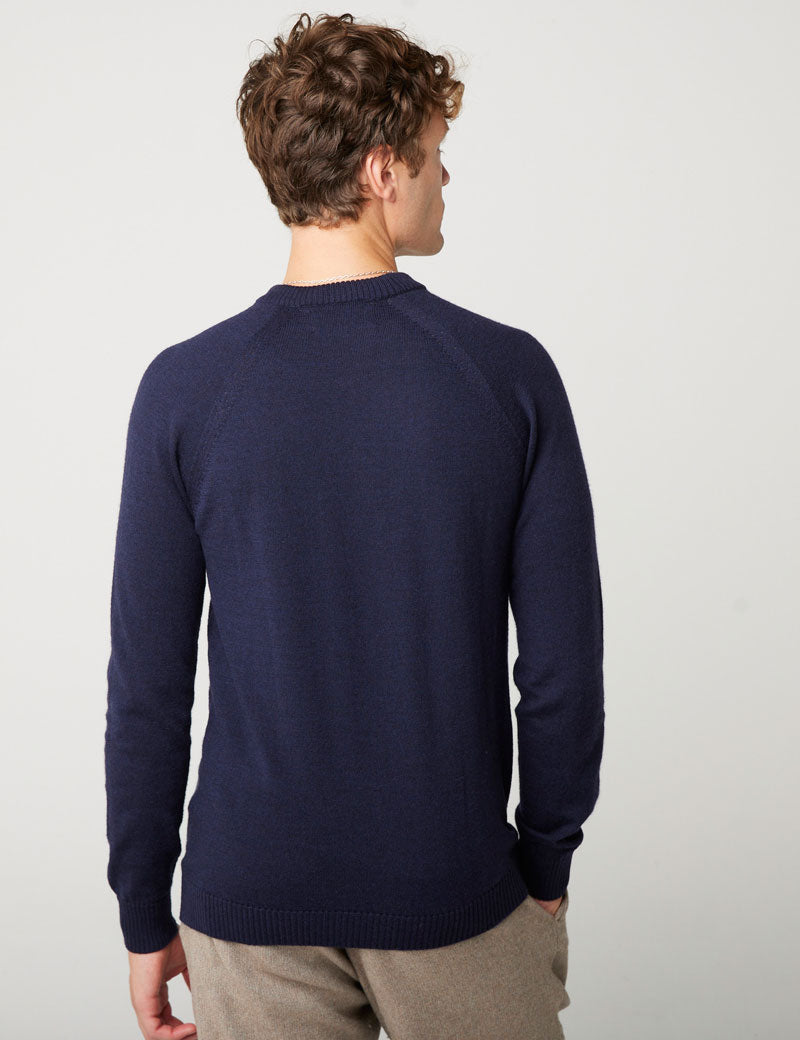 PEREGRINE BEAUFORD CREW JUMPER NAVY