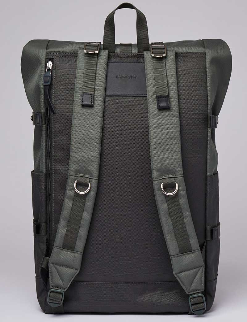 Sandqvist Bernt Backpack Green Black Leather