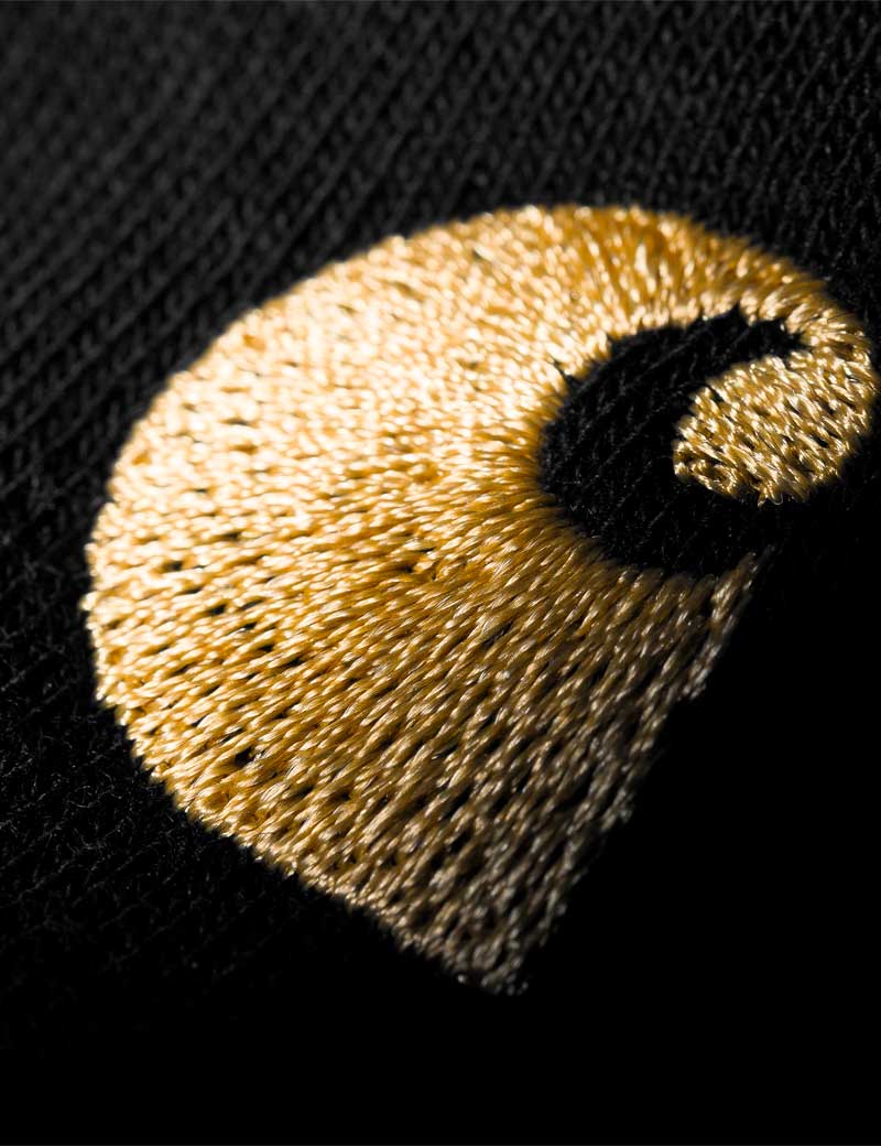 Carhartt Chase Zip Neck Sweatshirt Black Gold