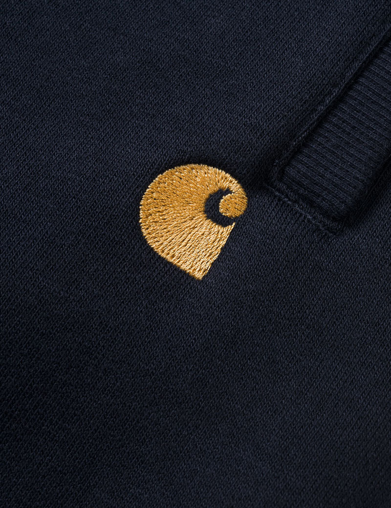 CARHARTT WIP CHASE SWEATPANTS DARK NAVY GOLD