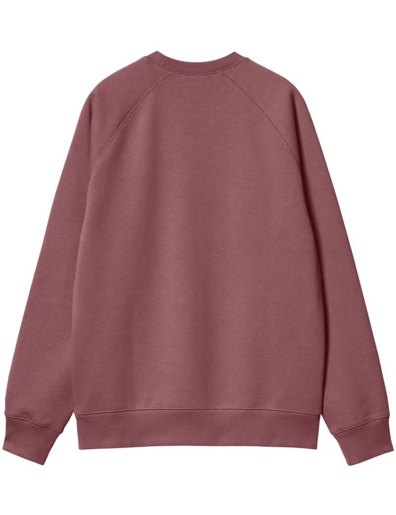 CARHARTT WIP CHASE SWEATSHIRT DUSTY FUSCHIA GOLD