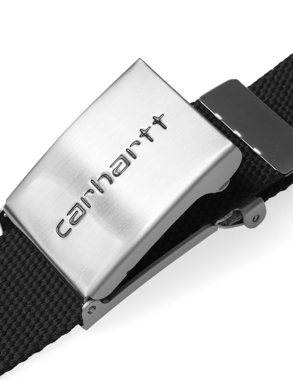 CARHARTT WIP CLIP BELT CHROME BLACK