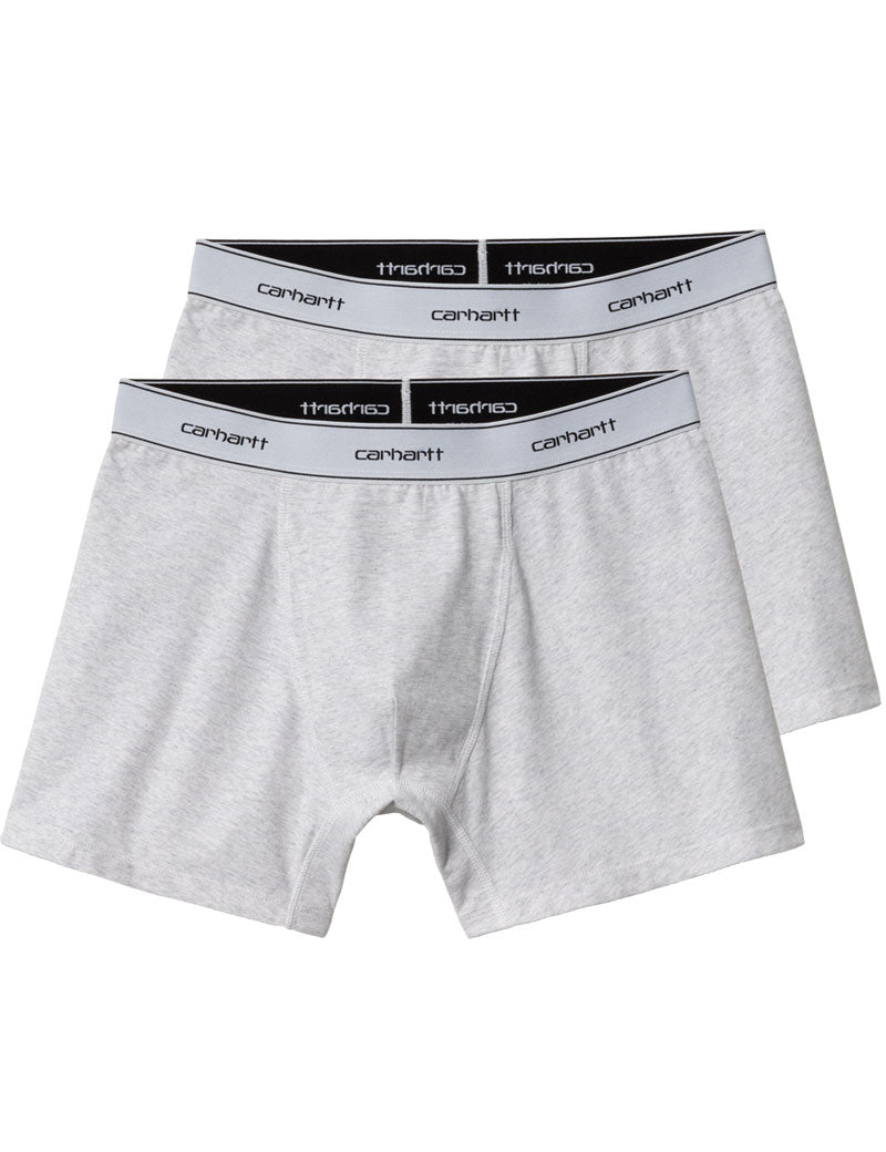 CARHARTT WIP COTTON SCRIPT BOXERS ASH HEATHER