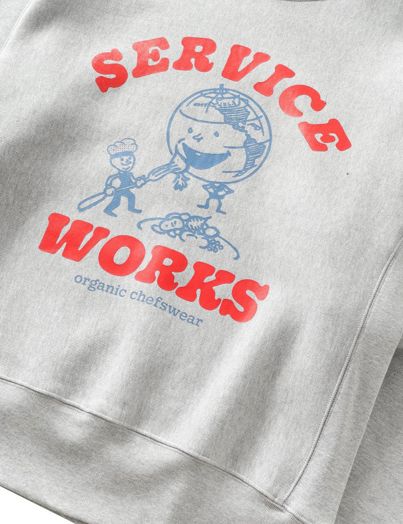 Service Works Chef Organic Chefswear Sweatshirt Marl Grey