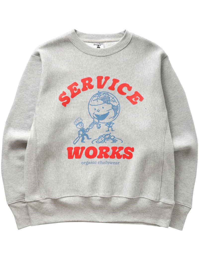 Service Works Chef Organic Chefswear Sweatshirt Marl Grey