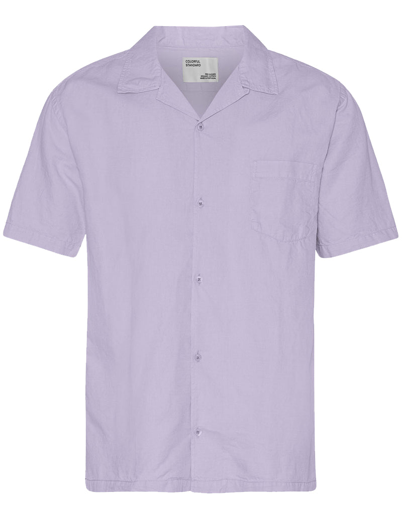 COLORFUL STANDARD LINEN SHORT SLEEVED SHIRT SOFT LAVENDER