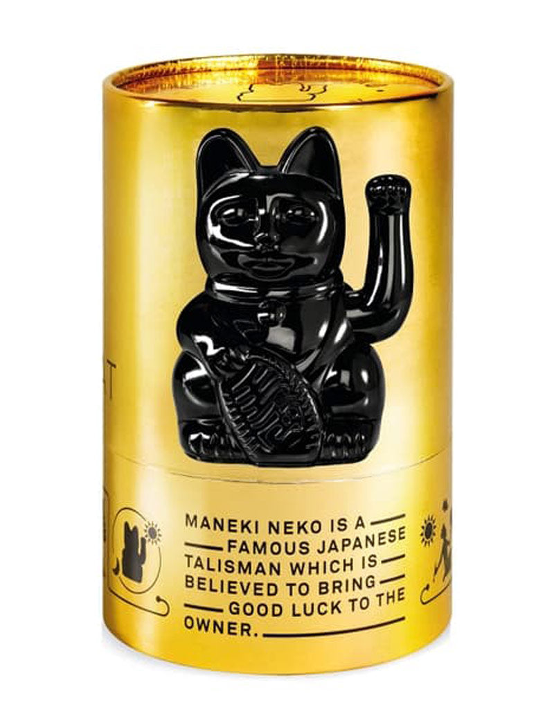 Donkey Lucky Cat Glossy Black Maneki Neko Packaging