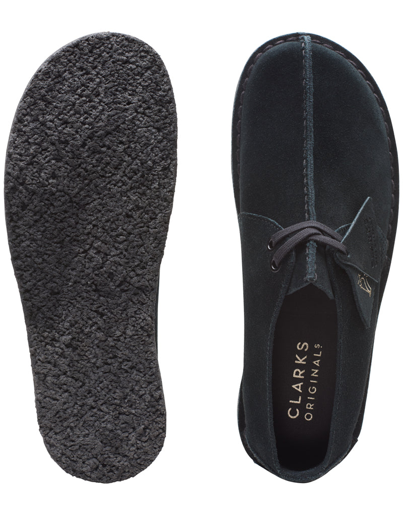 Clarks Originals Desert Trek Black Suede Womens