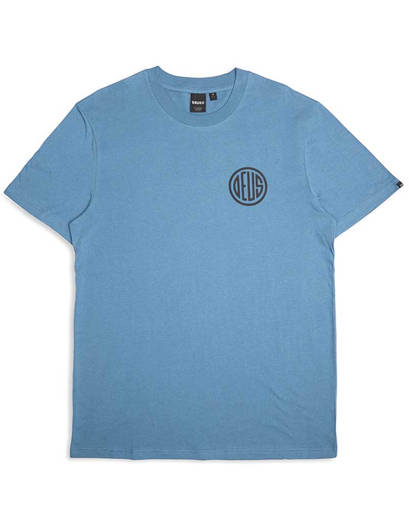 DEUS EX MACHINA CLUTCH T-SHIRT SMOKE BLUE