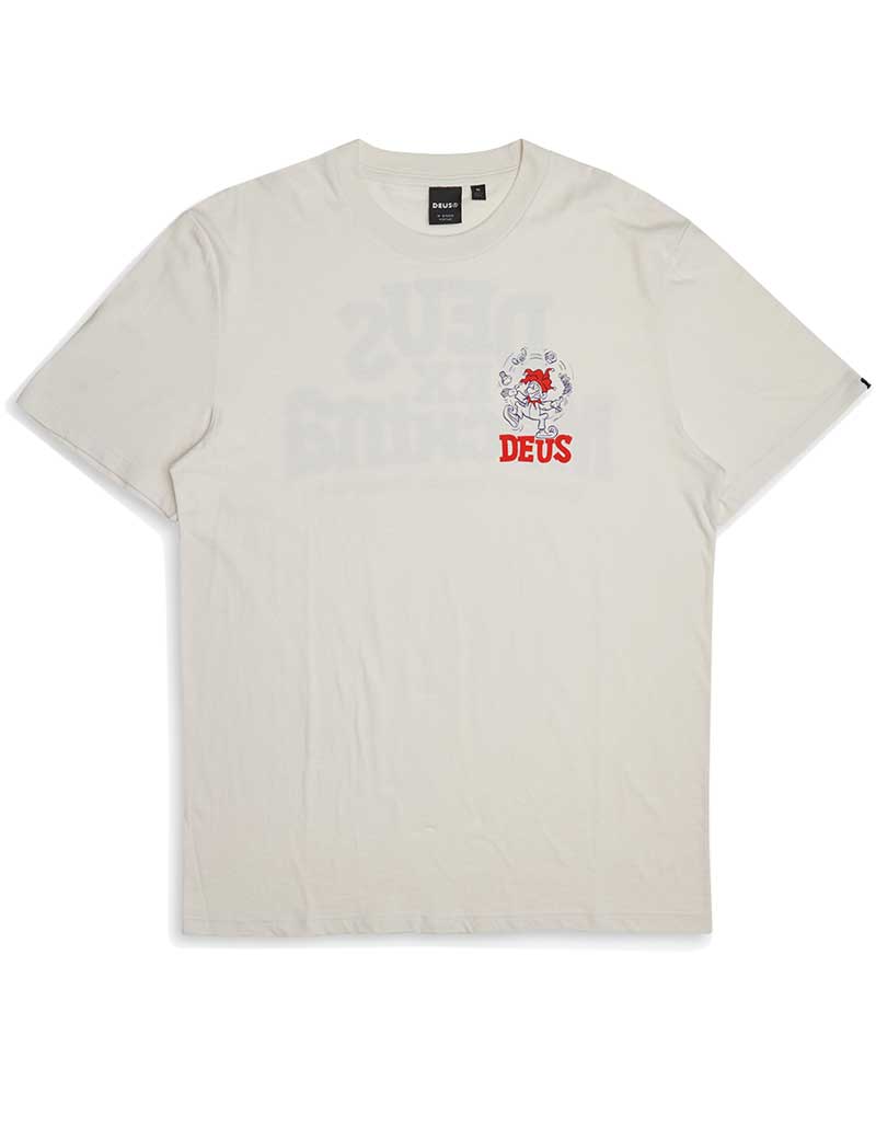 DEUS EX MACHINA NEW REDLINE T-SHIRT VINTAGE WHITE