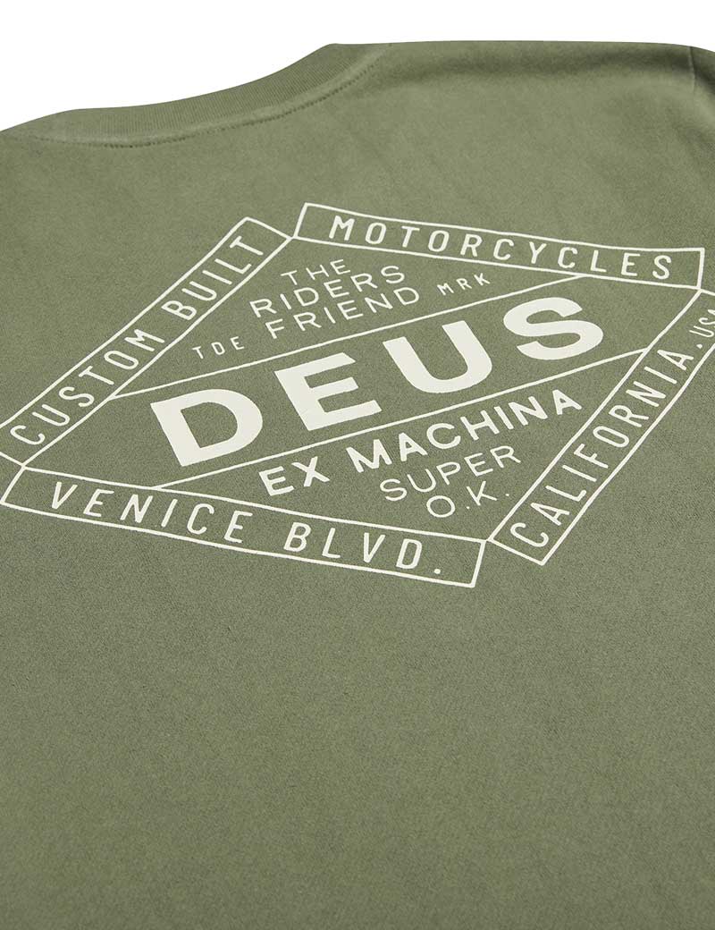 DEUS EX MACHINA CHATTERBOX CREW SWEATSHIRT LICHEN GREEN