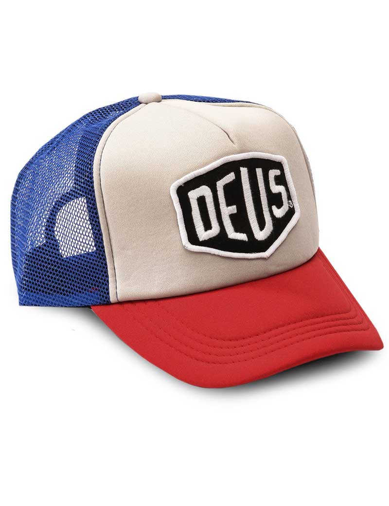 Deus Ex Machina Baylands Trucker Cap Blue Red