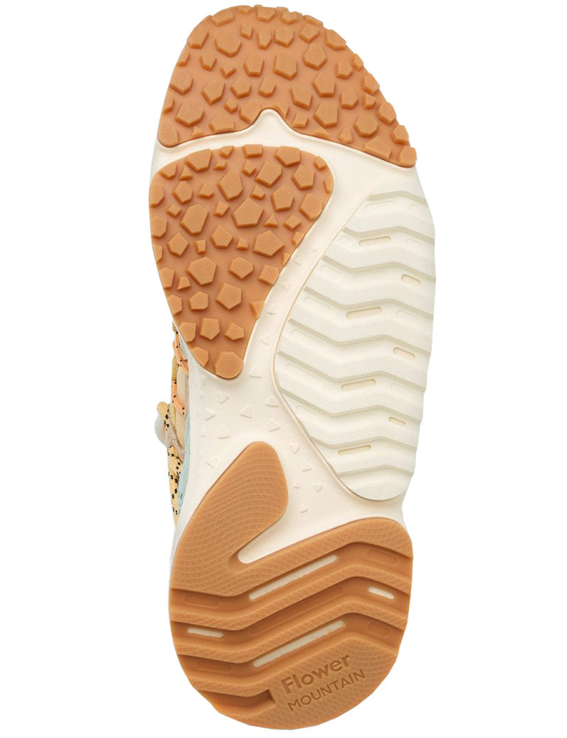 Flower Mountain Yamabushi women's trainers mentos, sand and pale yellow - sole view