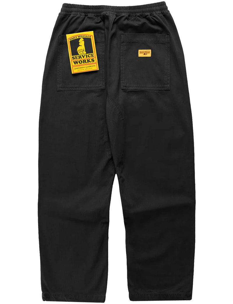 Service Works Herringbone Chef Pants Black