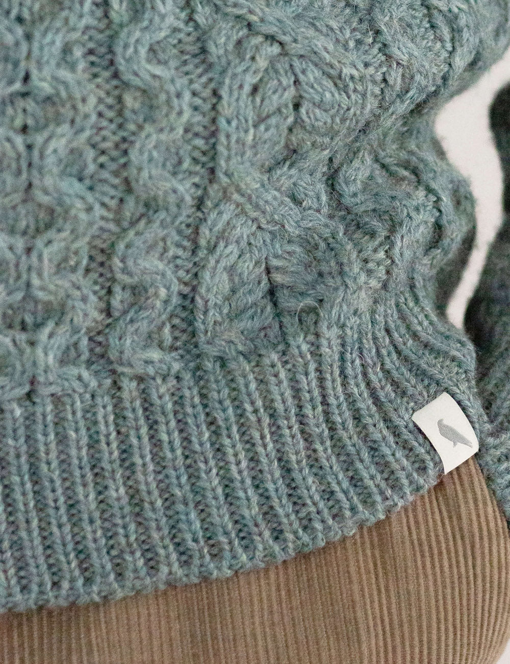 Peregrine Hudson Aran Jumper Seafoam