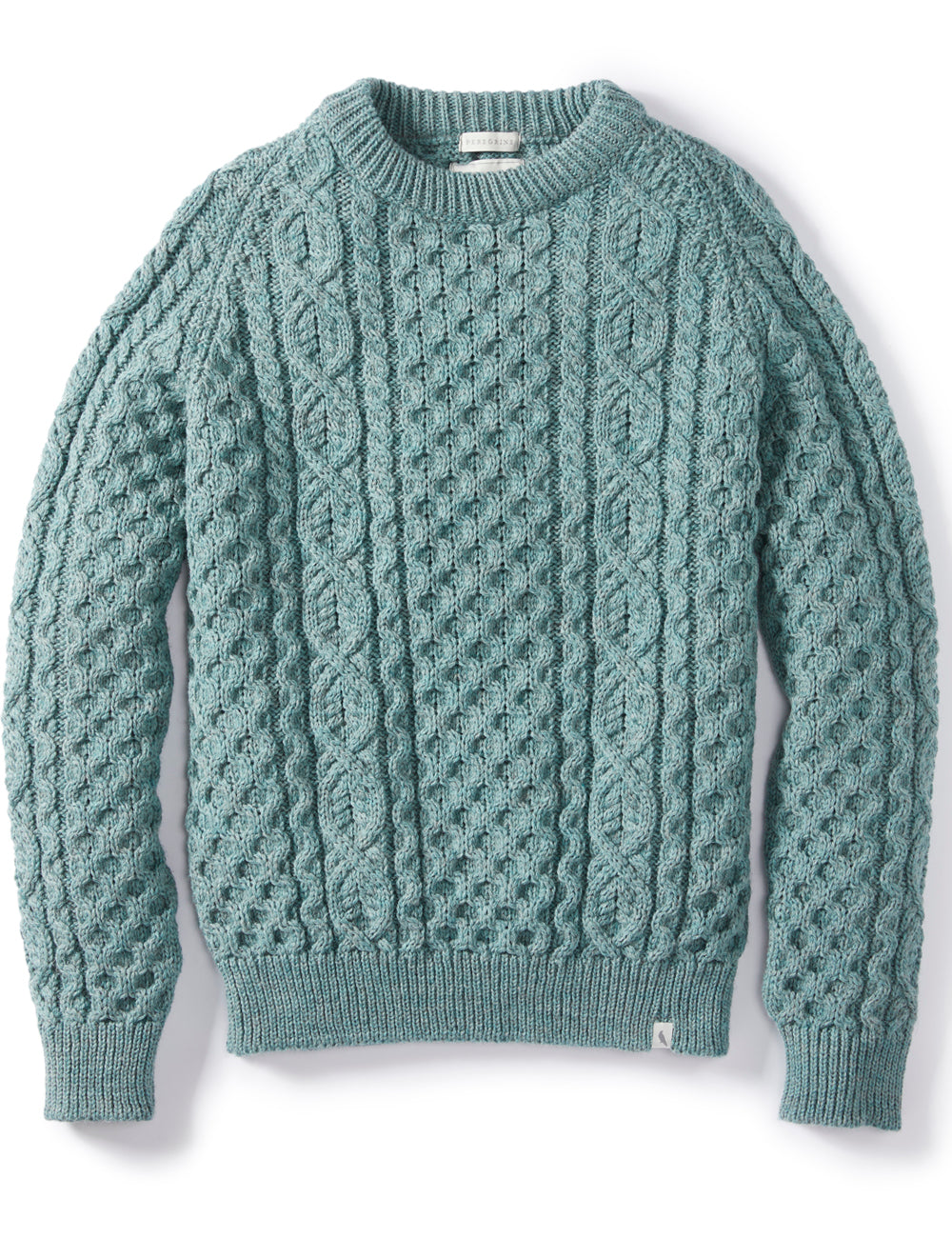 Peregrine Hudson Aran Jumper Seafoam