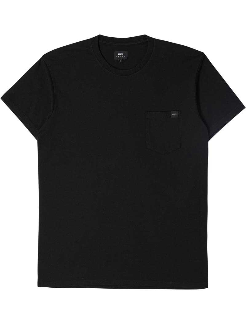 Edwin Cotton Pocket T-Shirt Black