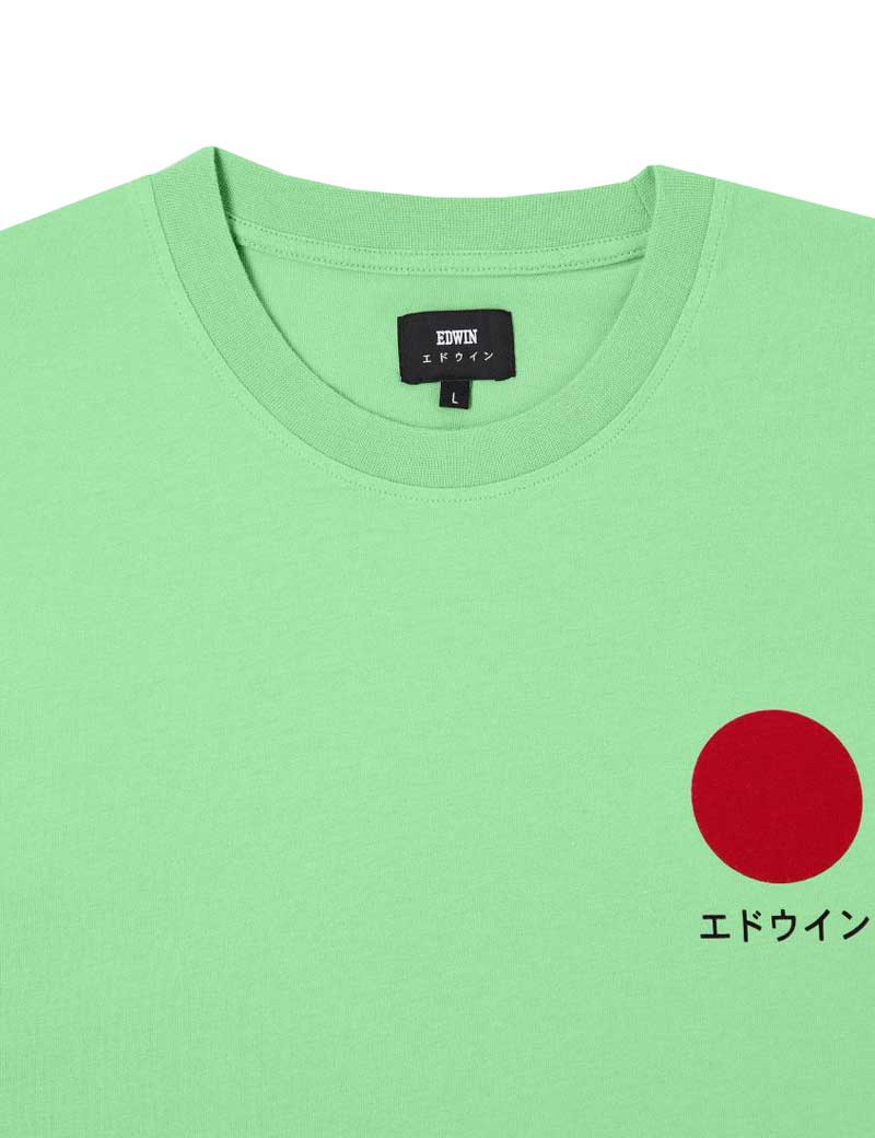 Edwin Japanese Sun Cotton T-Shirt Summer Green