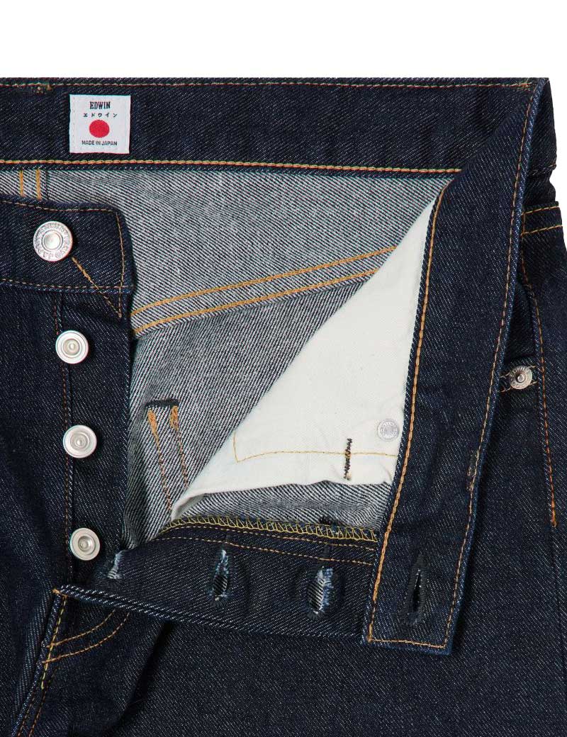 EDWIN REGULAR TAPERED YOSHIKO LEFT HAND JEANS BLUE RINSED