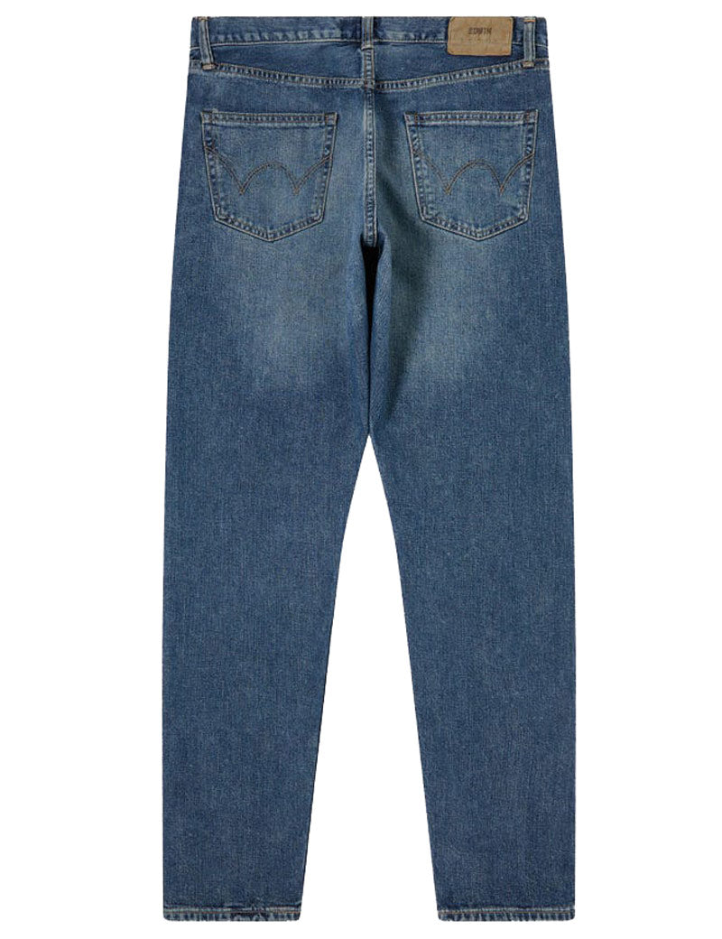 Edwin Regular Tapered Yoshiko Jeans Left Blue Mid Dark Used