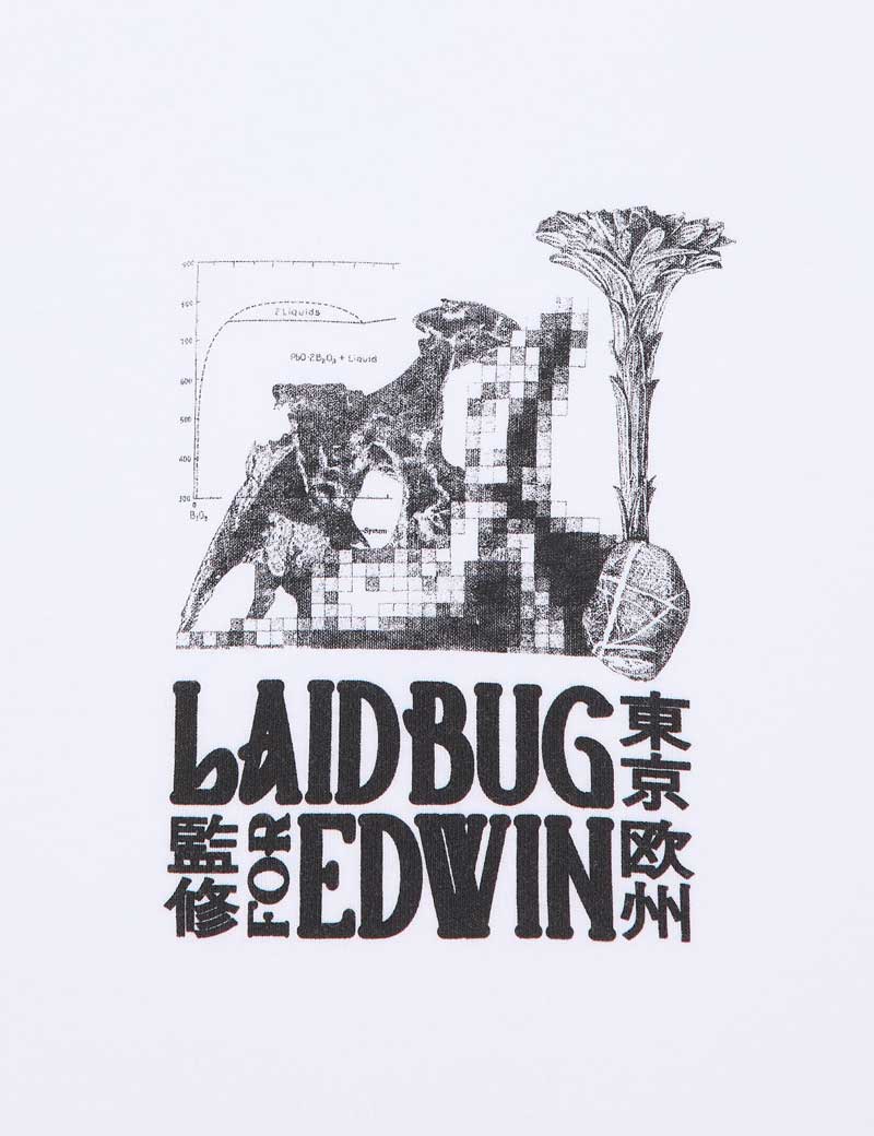 EDWIN X LAID BUG YUSUKE ISAO T-SHIRT WHITE