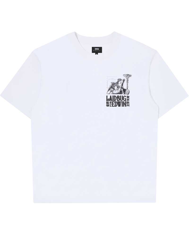 EDWIN X LAID BUG YUSUKE ISAO T-SHIRT WHITE