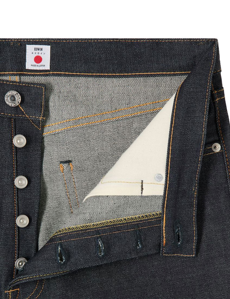 Edwin Loose Fit Kaihara Dark Pure Rainbow Selvage Jeans Blue Unwashed
