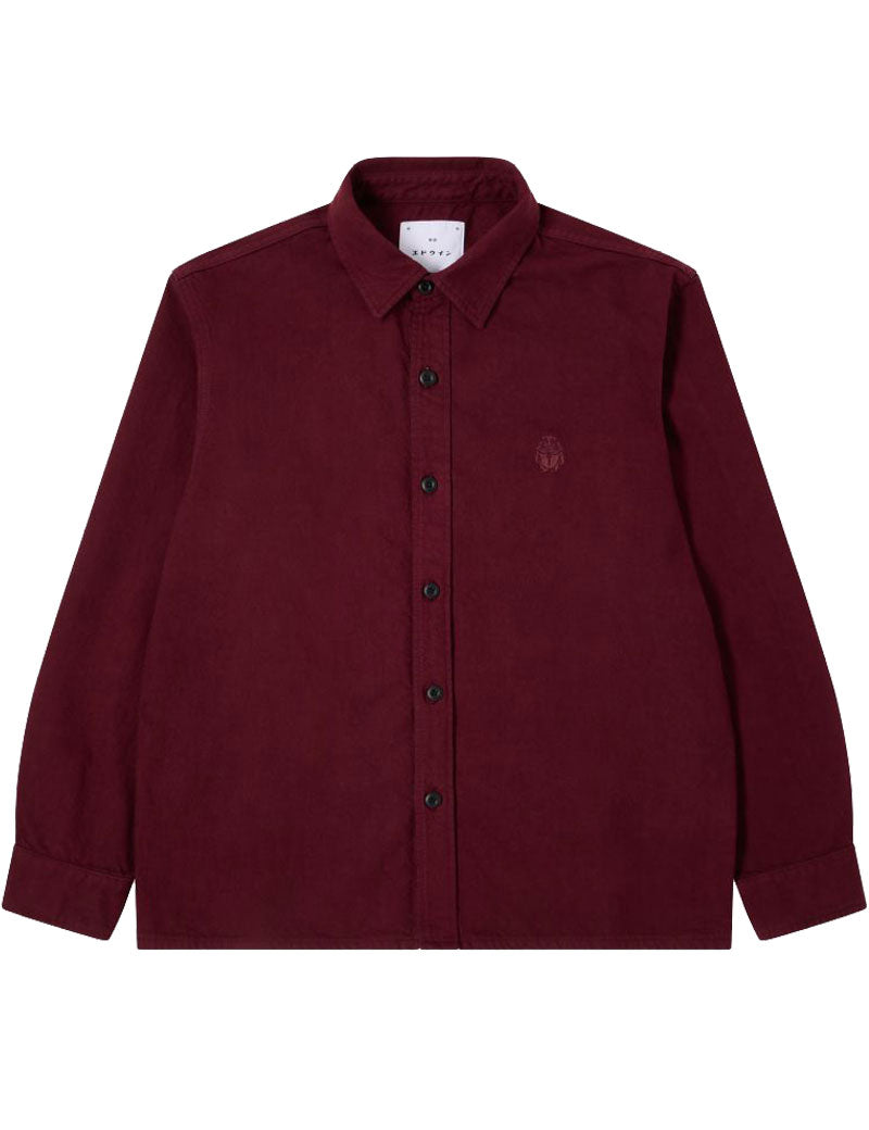 Edwin Sebastian Long Sleeve Shirt WIndsor Wine