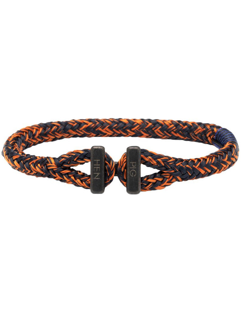 Pig & Hen Icy Ike Rope Bracelet Navy Maple Orange