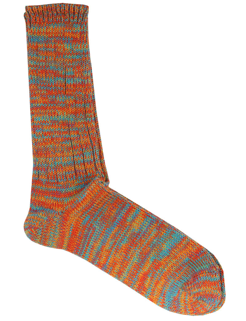 Anonymous Ism 5 Colour Mix Crew Socks Orange