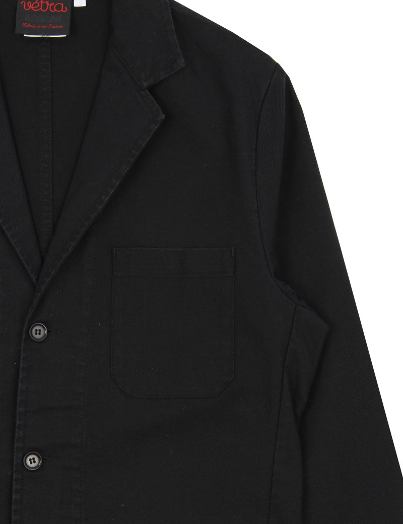 Vetra Workwear Blazer Organic Black Twill