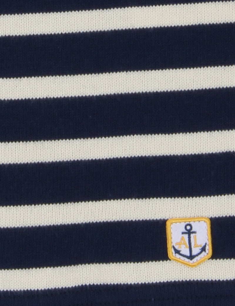 Armor Lux Breton Stripe Long Sleeve T-Shirt Aviso Dark Blue