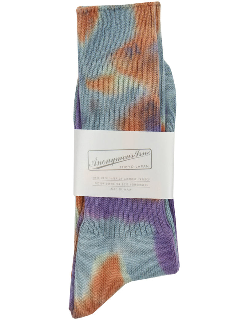 Anonymous Ism Tie Dye Crew Socks Brick 65