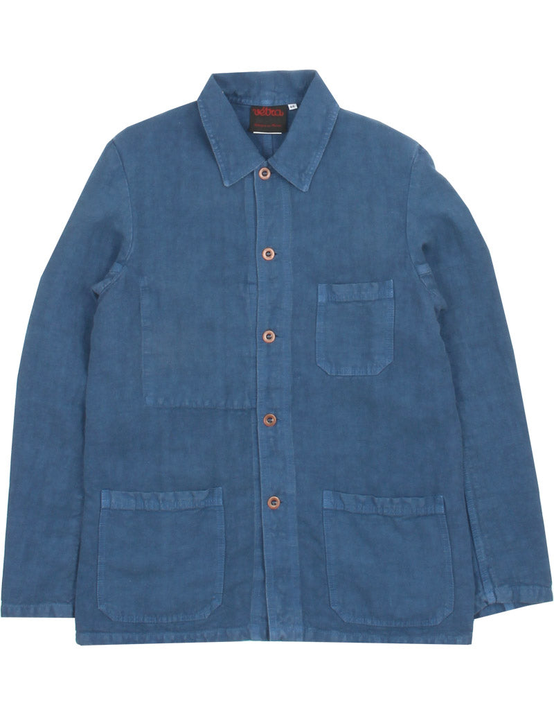 Vetra Heavy Linen Short Jacket Indigo