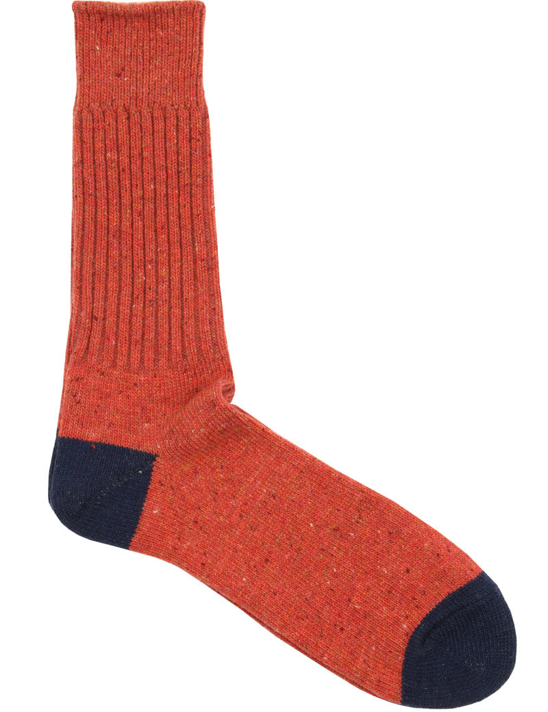 Anonymous Ism Tweed Nep Crew Socks Red 60