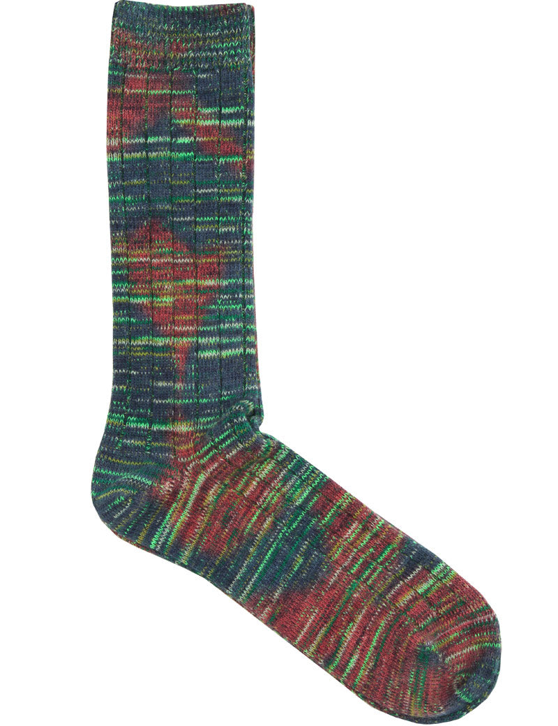 Anonymous Ism Mix Tie Dye Crew Socks Navy 49