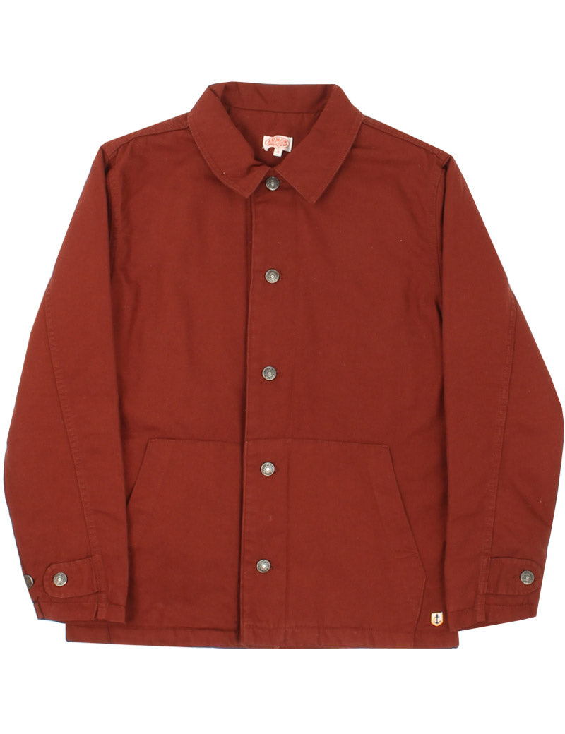 ARMOR LUX HERITAGE QUILTED FISHERMANS JACKET DEEP PAPRIKA