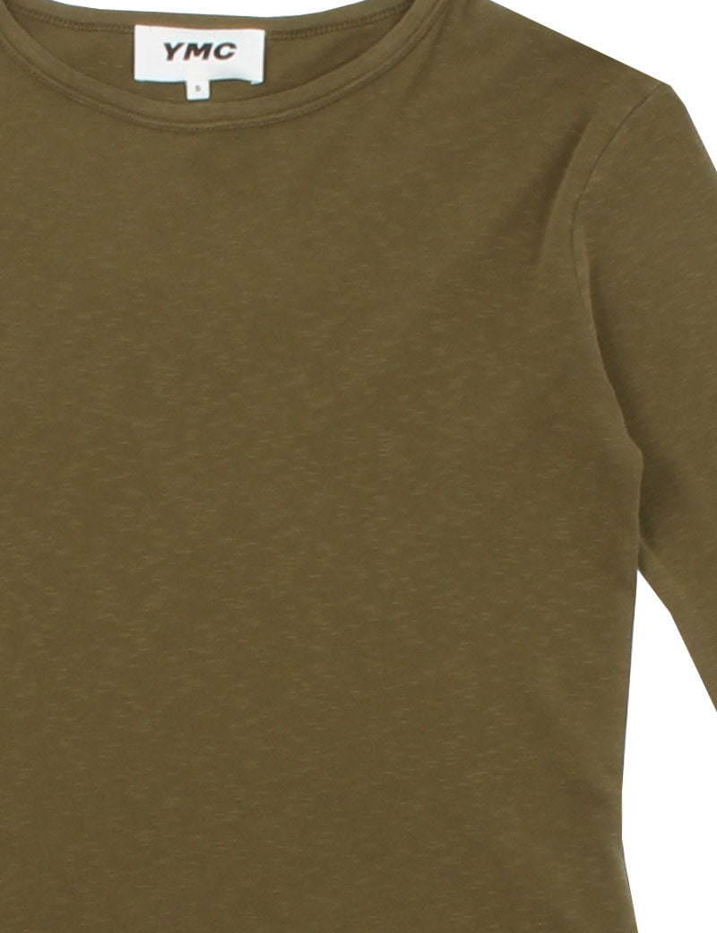 YMC CHARLOTTE SHORT SLEEVE TOP OLIVE