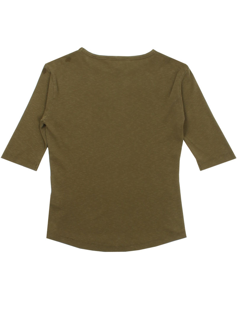 YMC CHARLOTTE SHORT SLEEVE TOP OLIVE