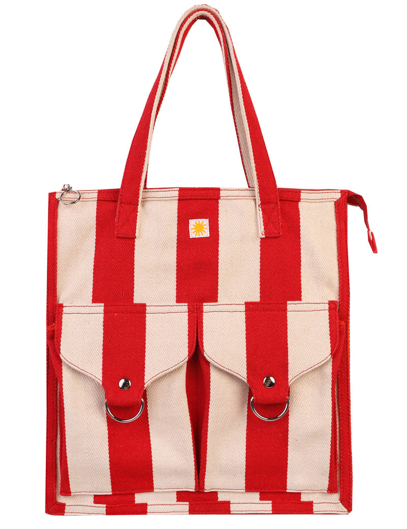 Lf Markey Striped Shopper Bag Red