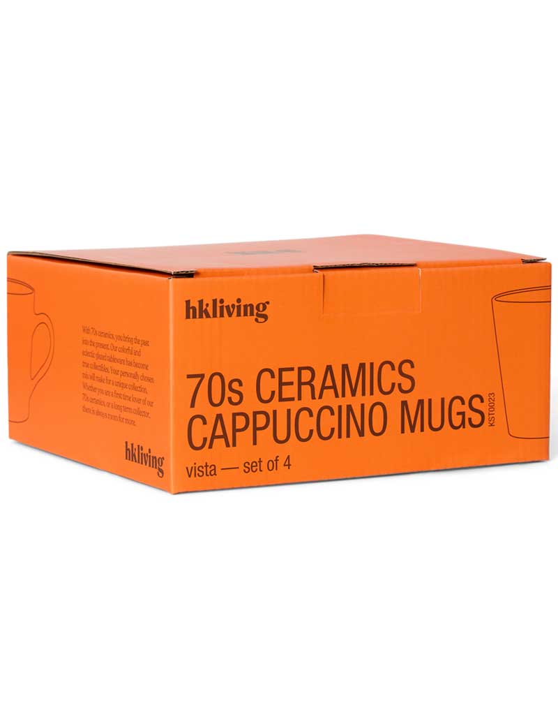 HK Living 70s Ceramics Cappuccino Mugs Vista Set Of 4