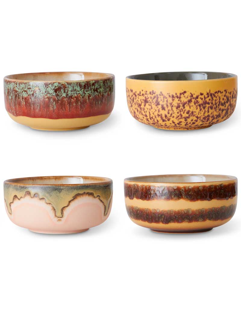 HK Living 70s Ceramics Dessert Bowls Harbour
