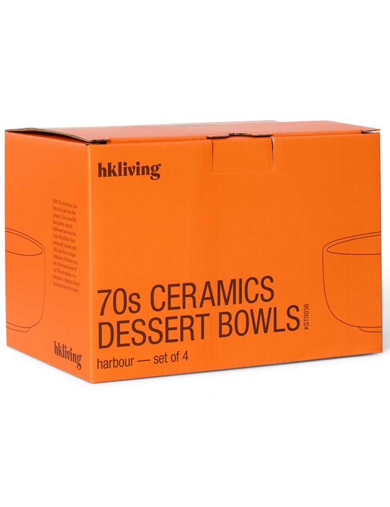 HK Living 70s Ceramics Dessert Bowls Harbour