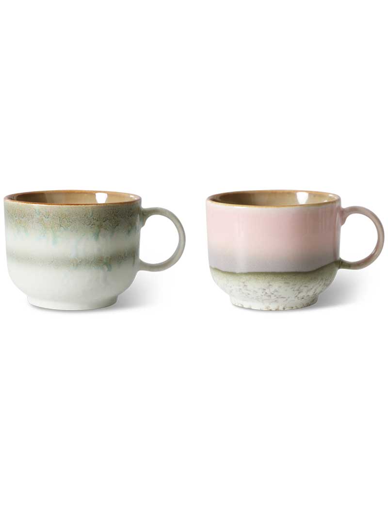 HK Living 70s Ceramics Tea Cups Nova Set Of 2