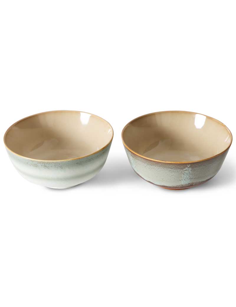 HK Living 70s Ceramics Ramen Bowls Verge Set Of 2