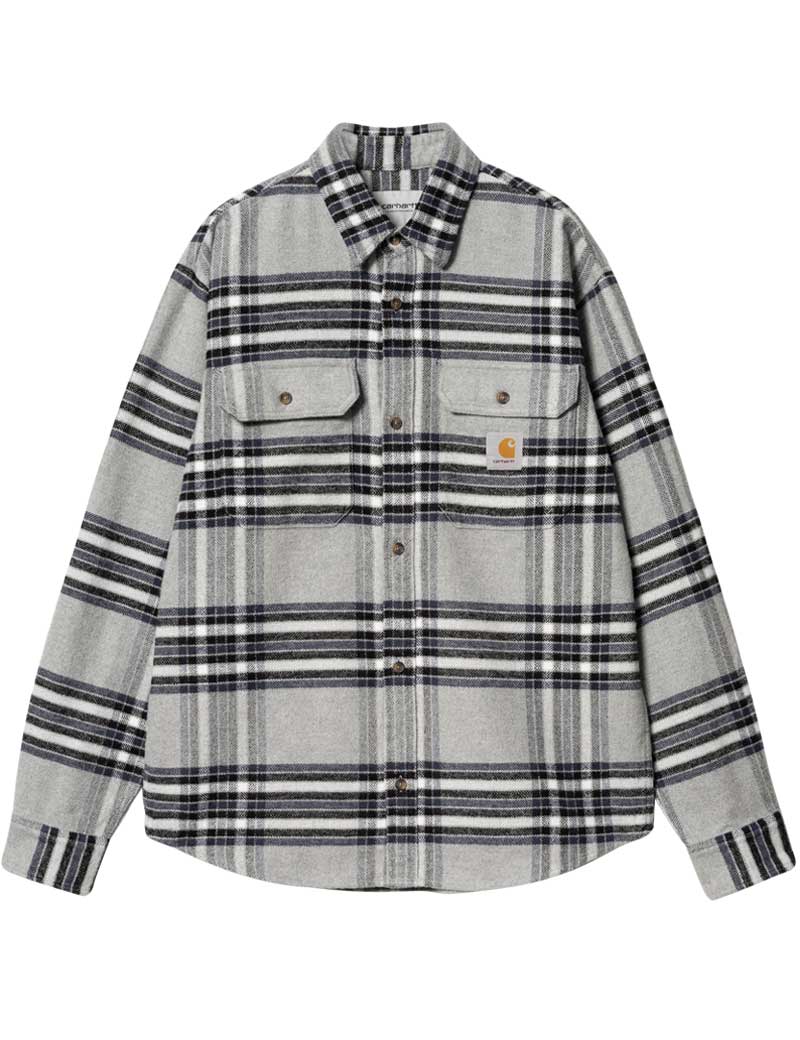 CARHARTT WIP HAWKINS LONG SLEEVE SHIRT GREY HEATHER